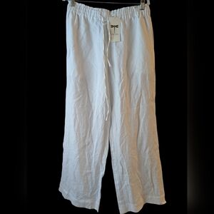 Tyler Boe Po Linen Wide Leg Pants XL NWT